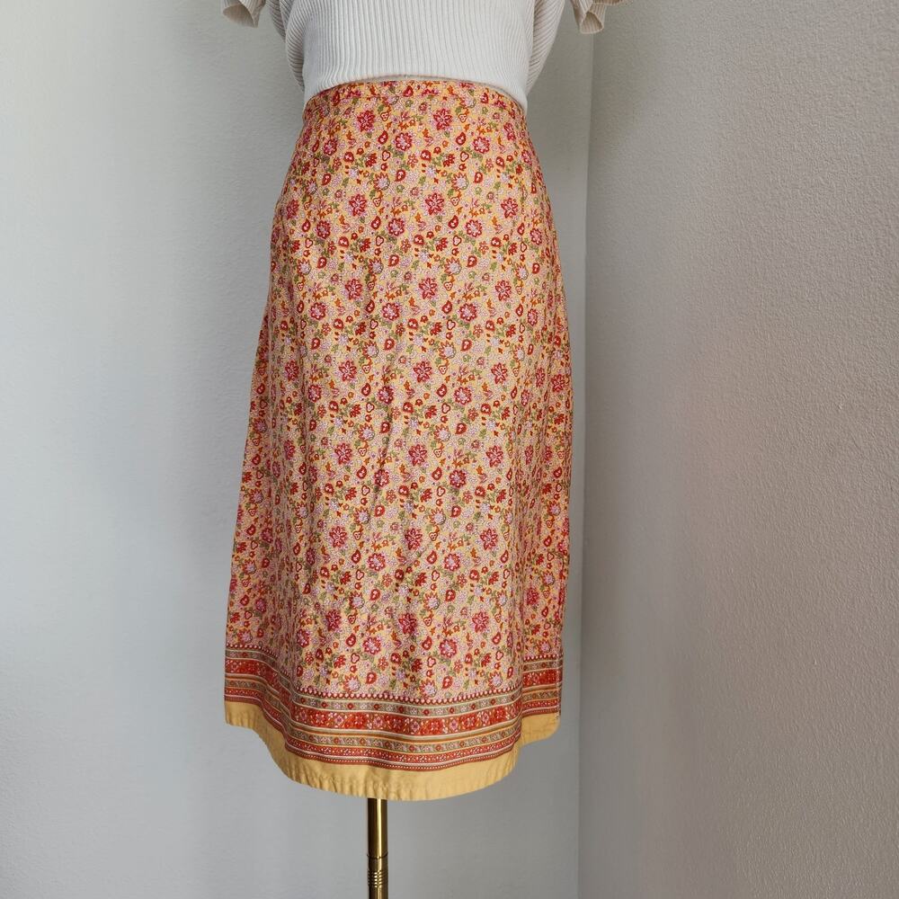 Vintage Faded Glory Floral Paisley Patterned Midi Pencil Skirt M - Picture 2 of 13